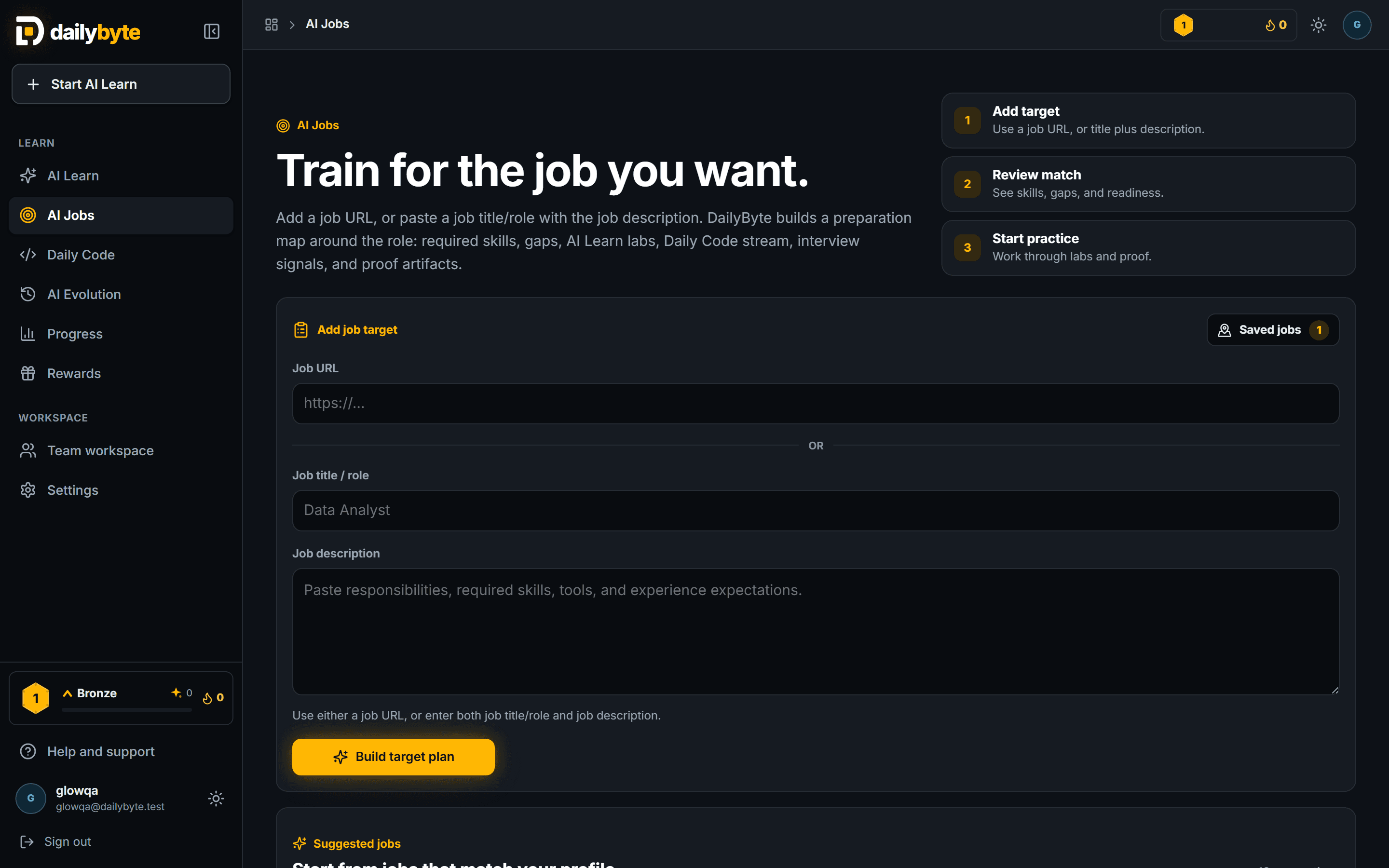 DailyByte AI Jobs role preparation coach